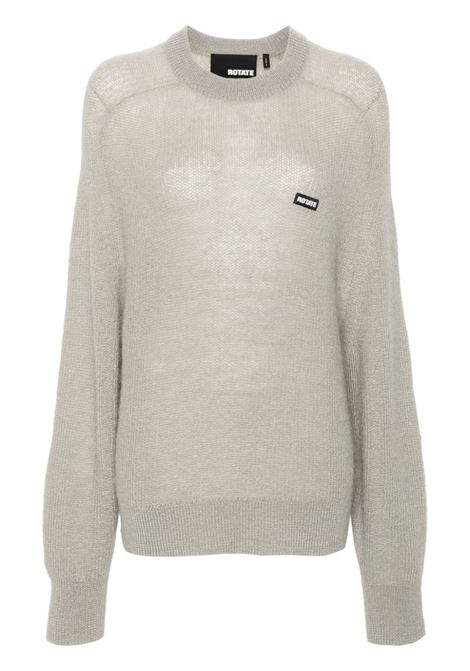 Grey logo-patch sweater Rotate - women ROTATE | 11286711251125