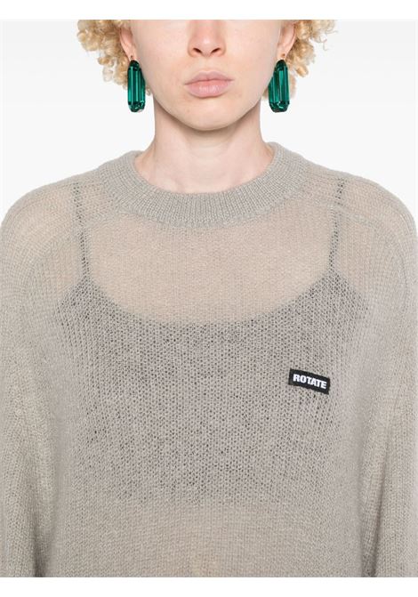 Grey logo-patch sweater Rotate - women ROTATE | 11286711251125