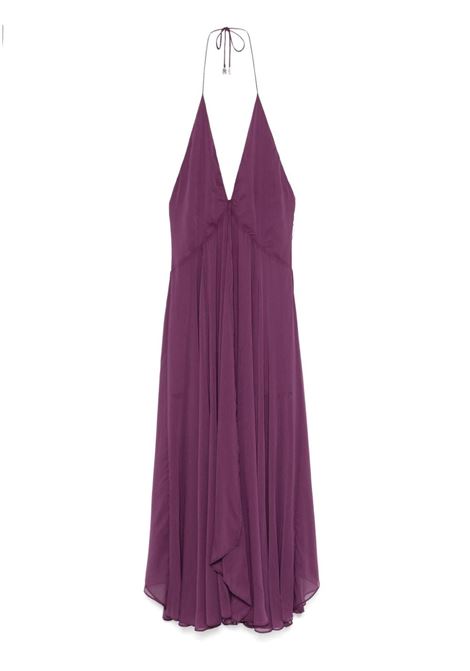 Purple chiffon halterneck dress Rotate - women