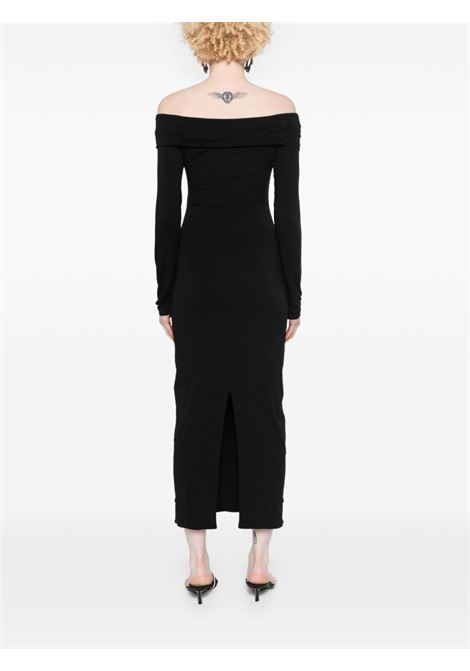 Black off-shoulder midi dress Rotate - women ROTATE | 113026100100