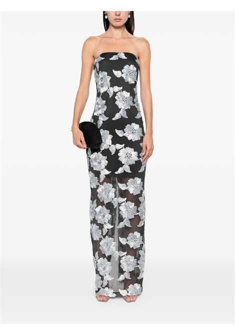 Grey flower mesh maxi dress Rotate - women ROTATE | 11304512061206