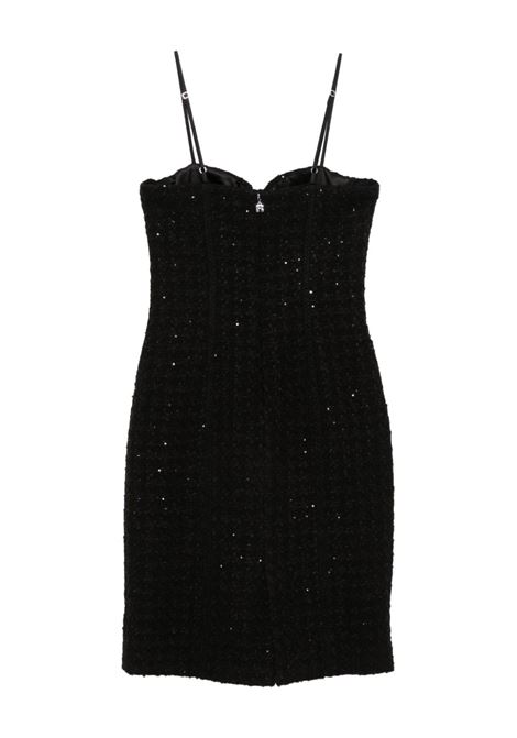 Black sequin-embellished bouclé midi dress Rotate - women ROTATE | 113088100100