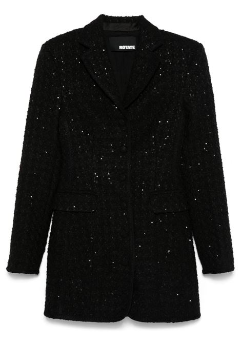 Black bouclé blazer dress Rotate - women ROTATE | 113089100100