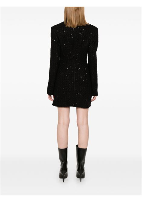 Black bouclé blazer dress Rotate - women ROTATE | 113089100100