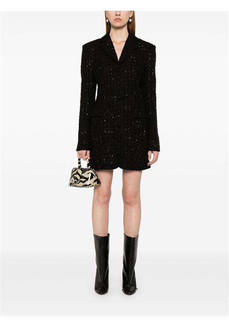 Black bouclé blazer dress Rotate - women ROTATE | 113089100100