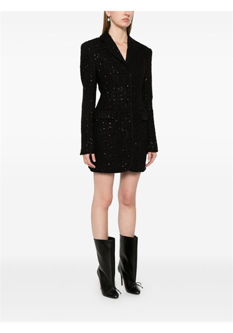 Black bouclé blazer dress Rotate - women ROTATE | 113089100100