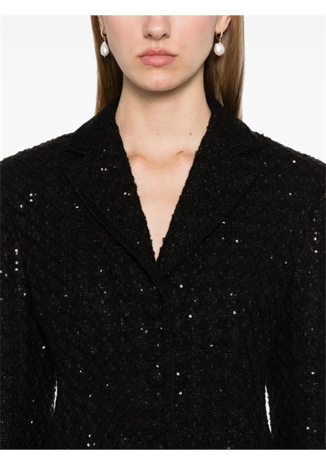 Black bouclé blazer dress Rotate - women ROTATE | 113089100100