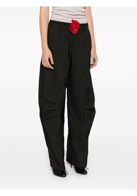 Black and white pinstripe cargo trousers Rotate - women ROTATE | 11313724702470