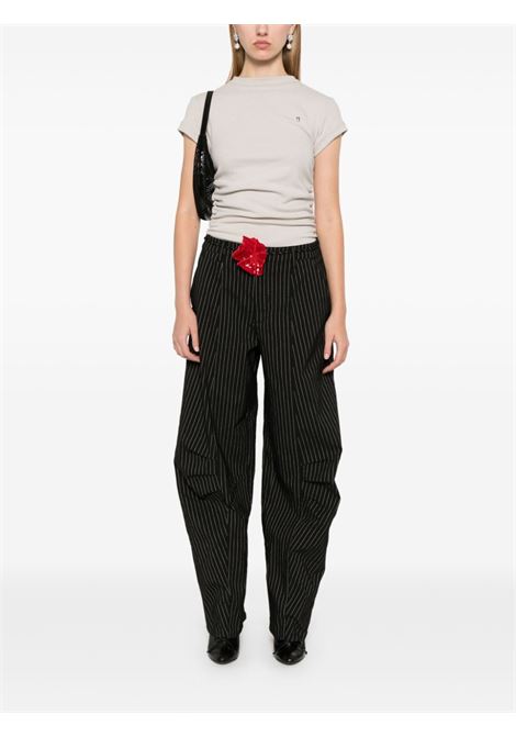 Black and white pinstripe cargo trousers Rotate - women ROTATE | 11313724702470