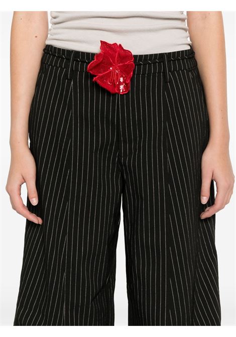 Black and white pinstripe cargo trousers Rotate - women ROTATE | 11313724702470