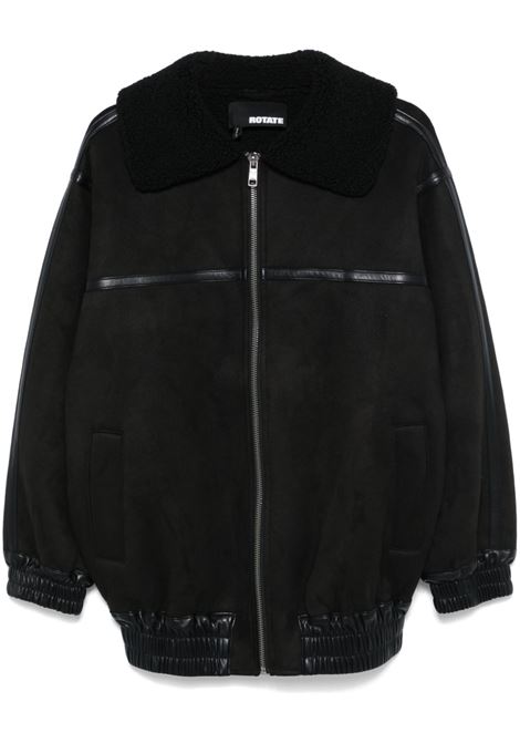 Bomber in finta pelle in nero Rotate - donna ROTATE | Capispalla | 113189100100