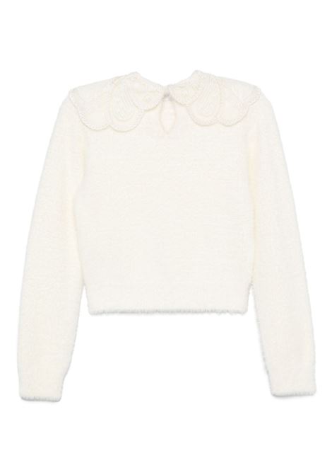 White lace-collar knit sweater Rotate - women ROTATE | 113212269269