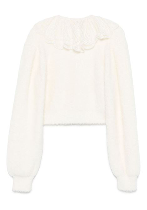 White lace collar knit cardigan Rotate - women ROTATE | 113214269269