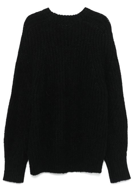 Black logo-intarsia sweater Rotate - women ROTATE | 113749100100