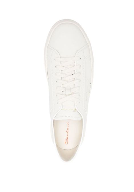 Sneakers basse con logo in bianco Santoni  - uomo SANTONI | MBGT21967PNNTSIWI48