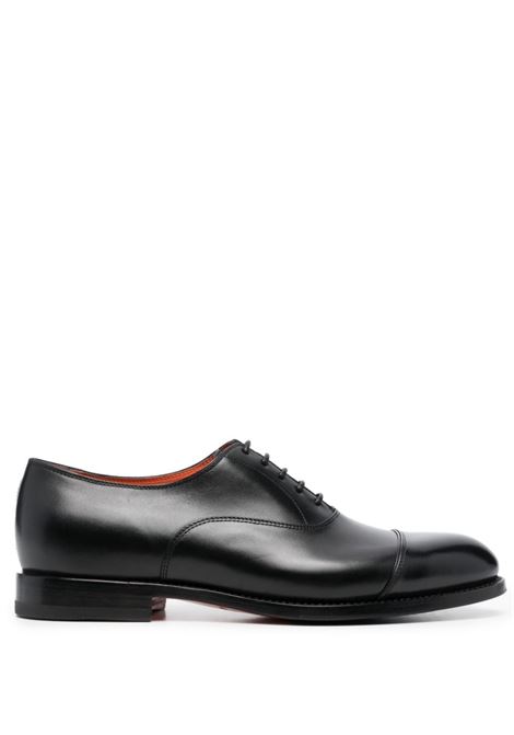 Black lace-up derby shoes Santoni - men