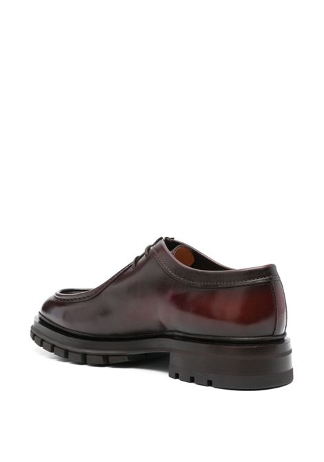 Derby in pelle in bordeaux Santoni - uomo SANTONI | MCCO17743MM7HVSYR84