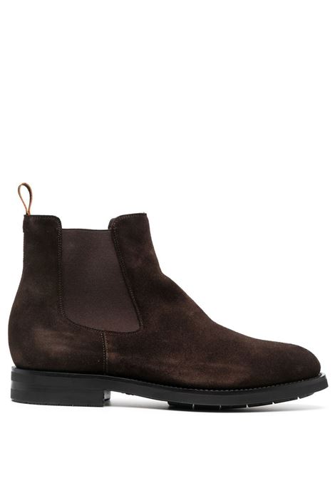 Brown  suede Chelsea boots Santoni - men