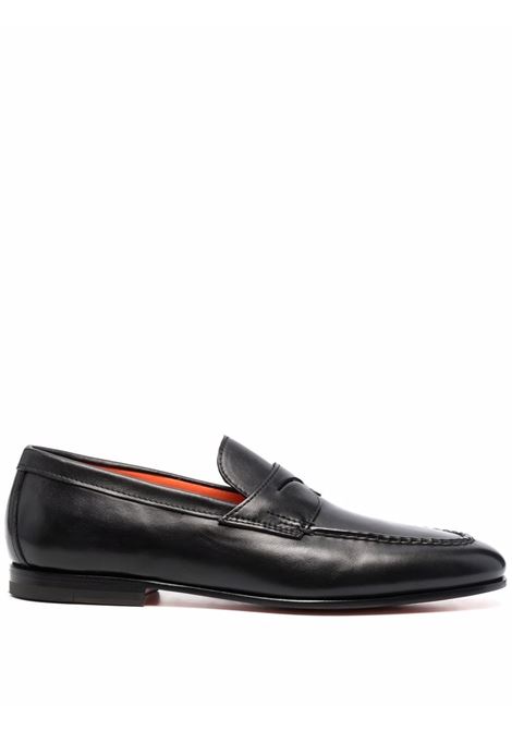 Black door leather loafers Santoni - men