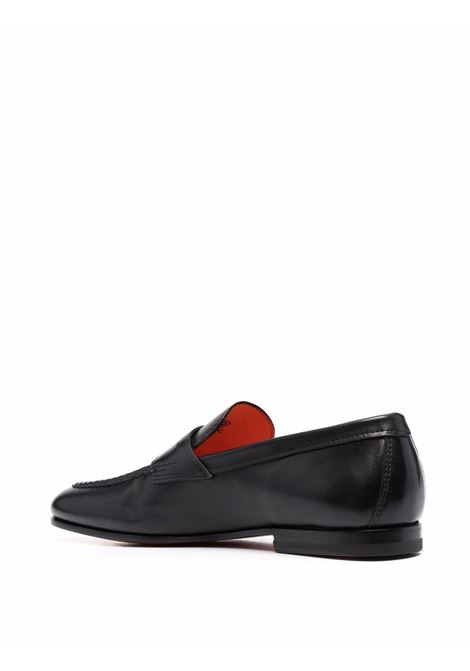 Mocassini in pelle door in nero Santoni - uomo SANTONI | MCNC18007SA4BSLFN01