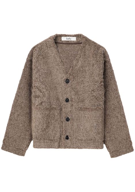 Brown Arlo cardigan Sefr - men SEFR | Sweaters | MFW24ARLOHEAP