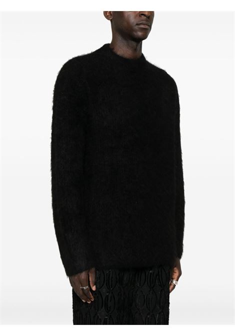 Black Harubla brused-effect jumper Sefr - men SEFR | MFW24HARUBLA