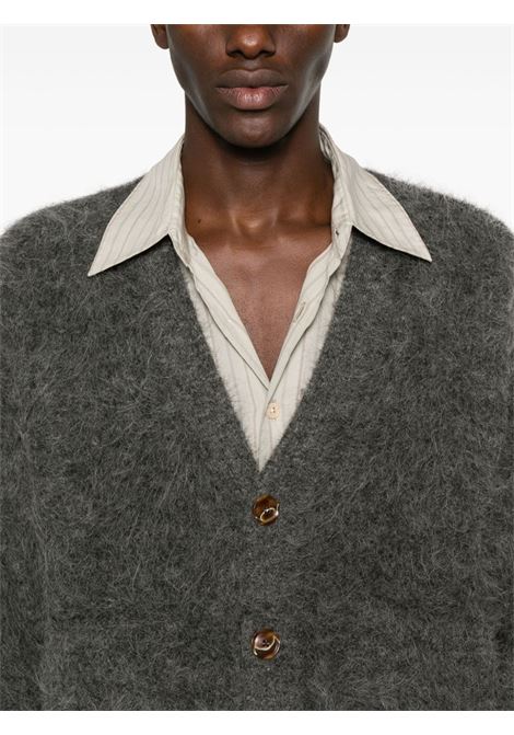 Grey lee long-sleeved cardigan Sefr - men SEFR | MFW24LEEGRY