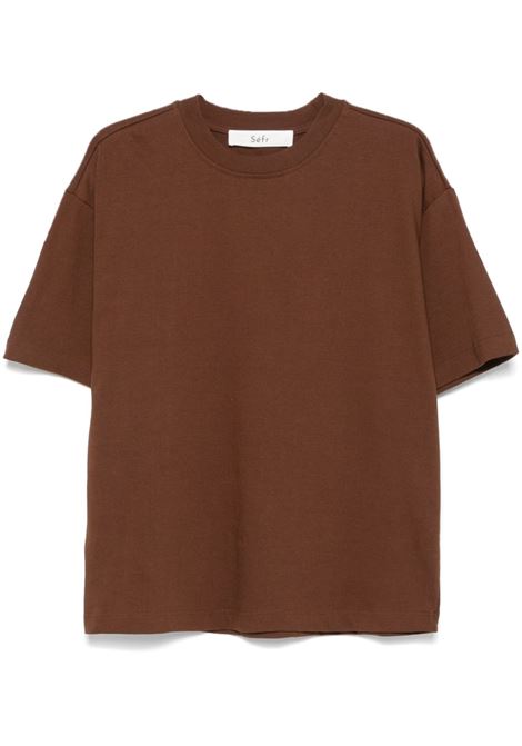 Chocolate brown Atelier T-shirt Sefr - men