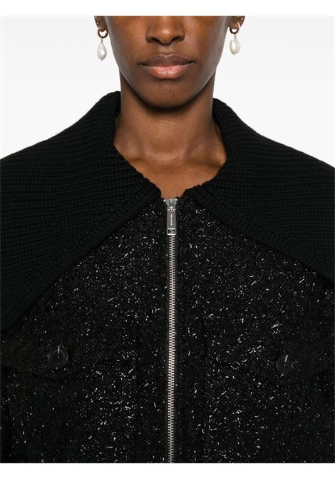 Bomber bouclé in nero Self Portrait - donna SELF-PORTRAIT | AW24051JB