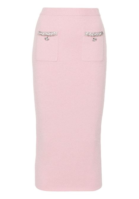 Pink knitted midi skirt Self-Portrait - women