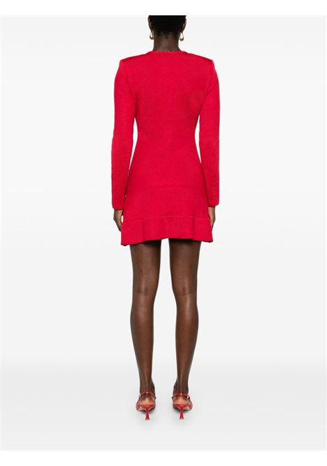 Abito corto con bottoni a cuore in rosso Self-Portrait - donna SELF-PORTRAIT | AW24083SR