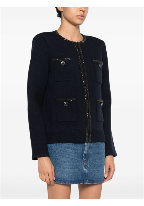 Cardigan con cristalli in nero Self-Portrait - donna SELF-PORTRAIT | AW24168CBL