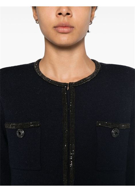 Cardigan con cristalli in nero Self-Portrait - donna SELF-PORTRAIT | AW24168CBL