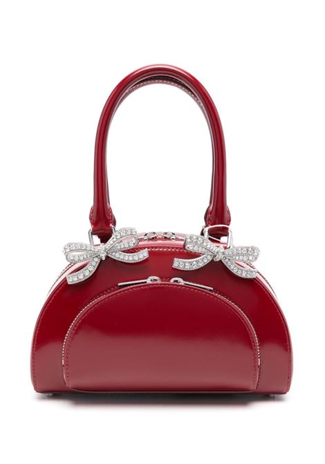 Burgundy crystal-embellished hand bag Self-Portrait - women SELF-PORTRAIT | AW24300BU