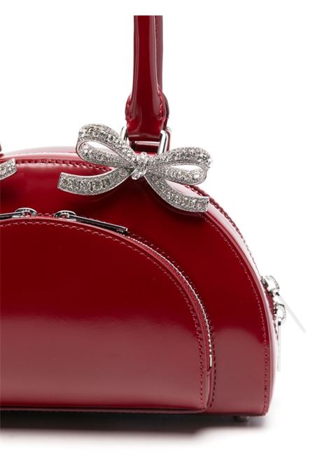 Burgundy crystal-embellished hand bag Self-Portrait - women SELF-PORTRAIT | AW24300BU