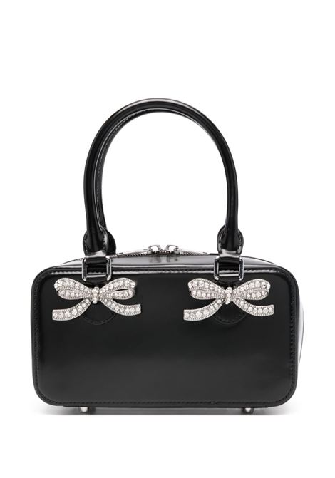 Black crystal-embellished hand bag Self-Portrait - women SELF-PORTRAIT | AW24301AB