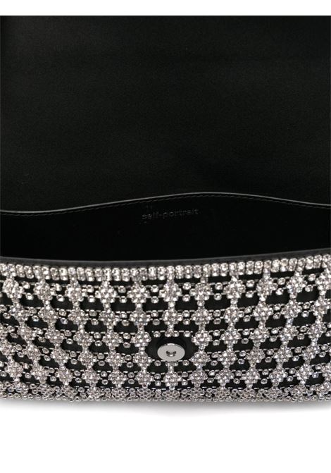 Silver and black champagne crystal-embellished hand bag Self-Portrait - women SELF-PORTRAIT | AW24304ABB