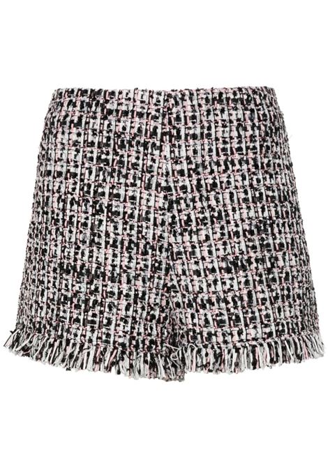 Multicolored tweed fringed shorts Self-Portrait - women