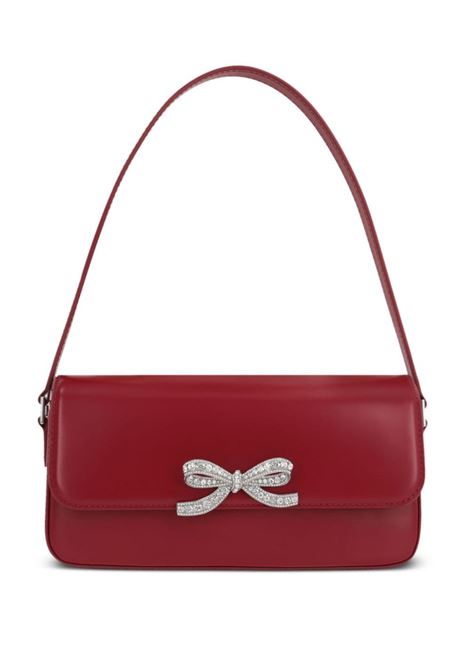 Burgundy bow-detail hand bag Self-Portrait - women