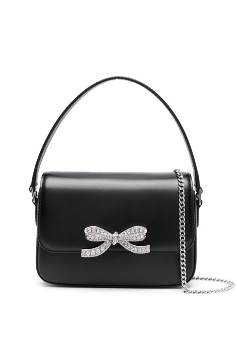 Black bow-detail hand bag Self-Portrait - women SELF-PORTRAIT | PF24309SB