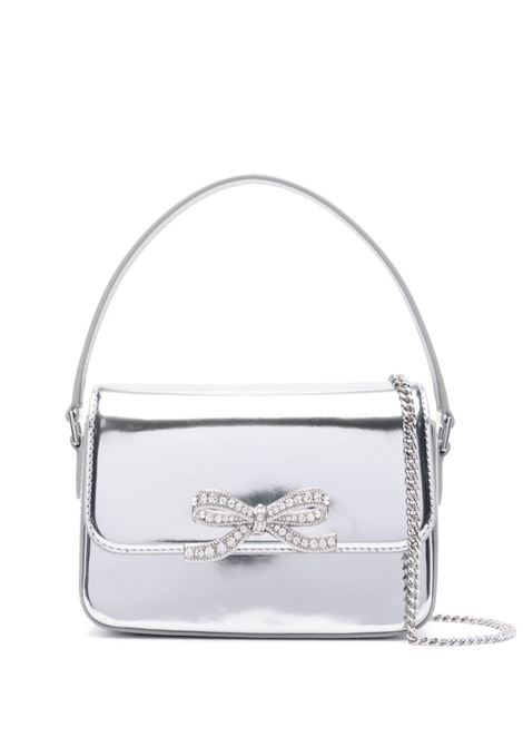 Silver bow-detail hand bag Self-Portrait - women SELF-PORTRAIT | PF24309SSIL