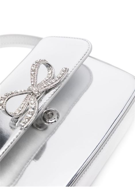 Silver bow-detail hand bag Self-Portrait - women SELF-PORTRAIT | PF24309SSIL