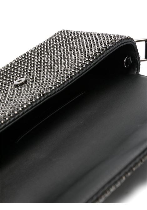 Black bow-detail crystal-embellished hand bag Self-Portrait - women SELF-PORTRAIT | PF24311B