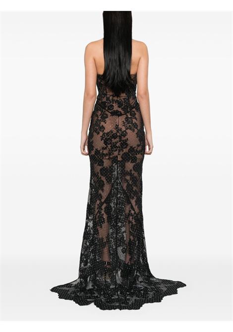 Black rhinestoned lace maxi dress Self-portrait - women SELF-PORTRAIT | RS25201XB