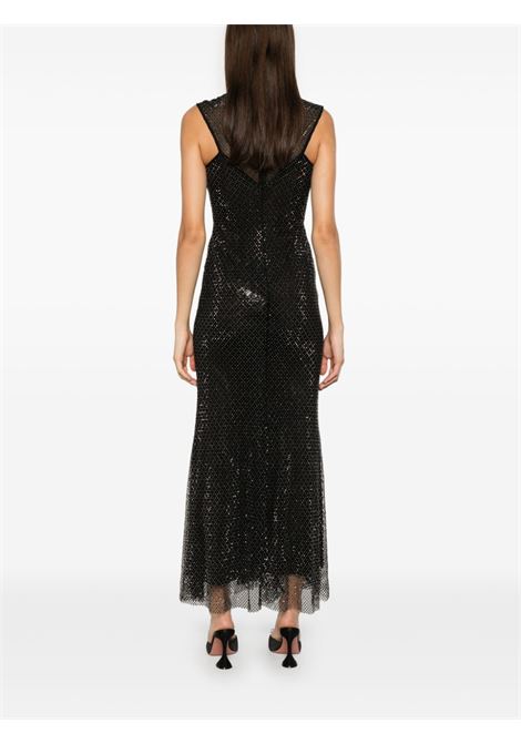 Abito midi con strass in nero Self Portrait - donna SELF-PORTRAIT | SC24002MB