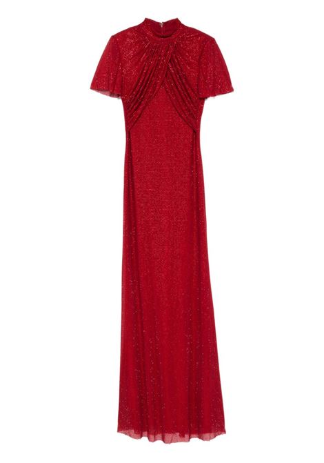 Red Rhinestone mesh  dress Self-portrait - donna SELF-PORTRAIT | SC24012XR