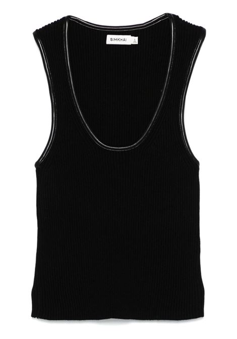 Black Cobian fine-ribbed tank top Simkhai - women SIMKHAI | 5242088KBLK