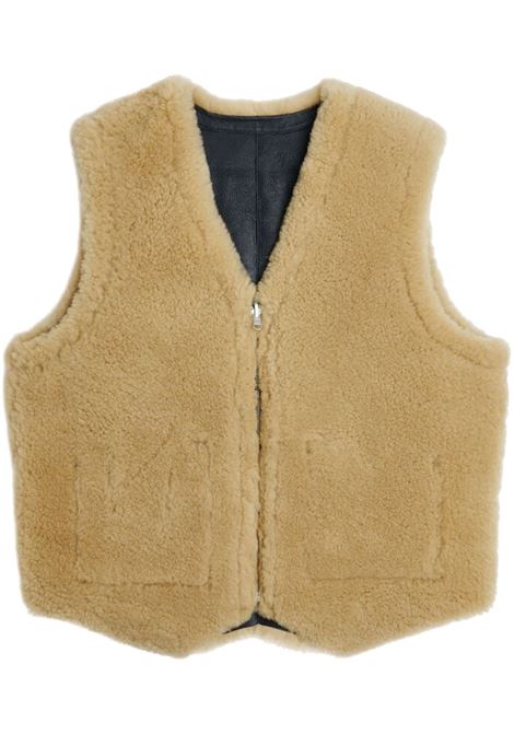 Gilet in shearling in beige Sunflower - uomo