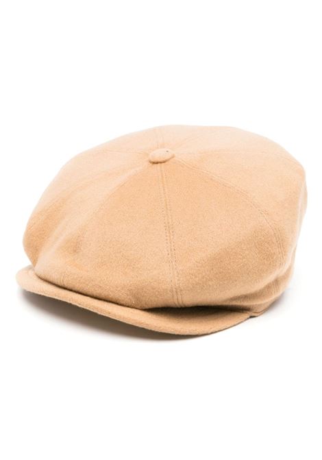 Cappello baker boy in marrone cammello Tagliatore - uomo