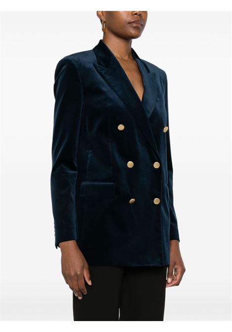 Blazer in velluto doppiopetto in blu Tagliatore - donna TAGLIATORE | JJASMINE10B800007B1378